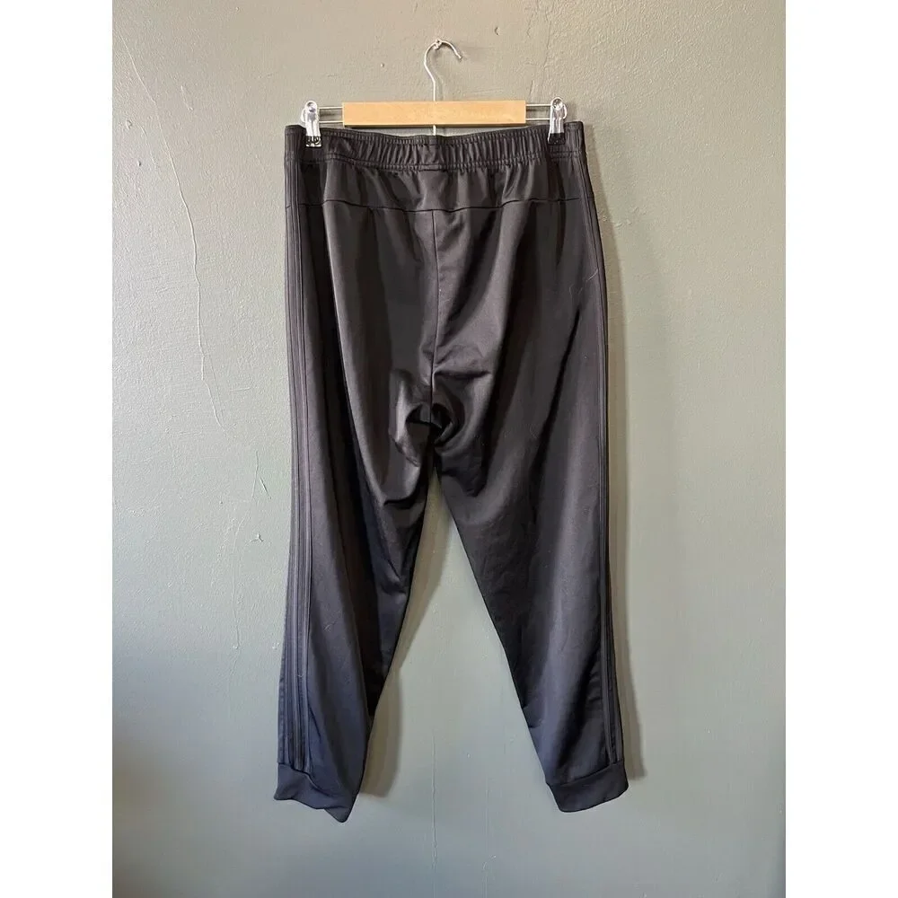 Adidas Men Black Athletic Sweatpants Pull On Size Medium